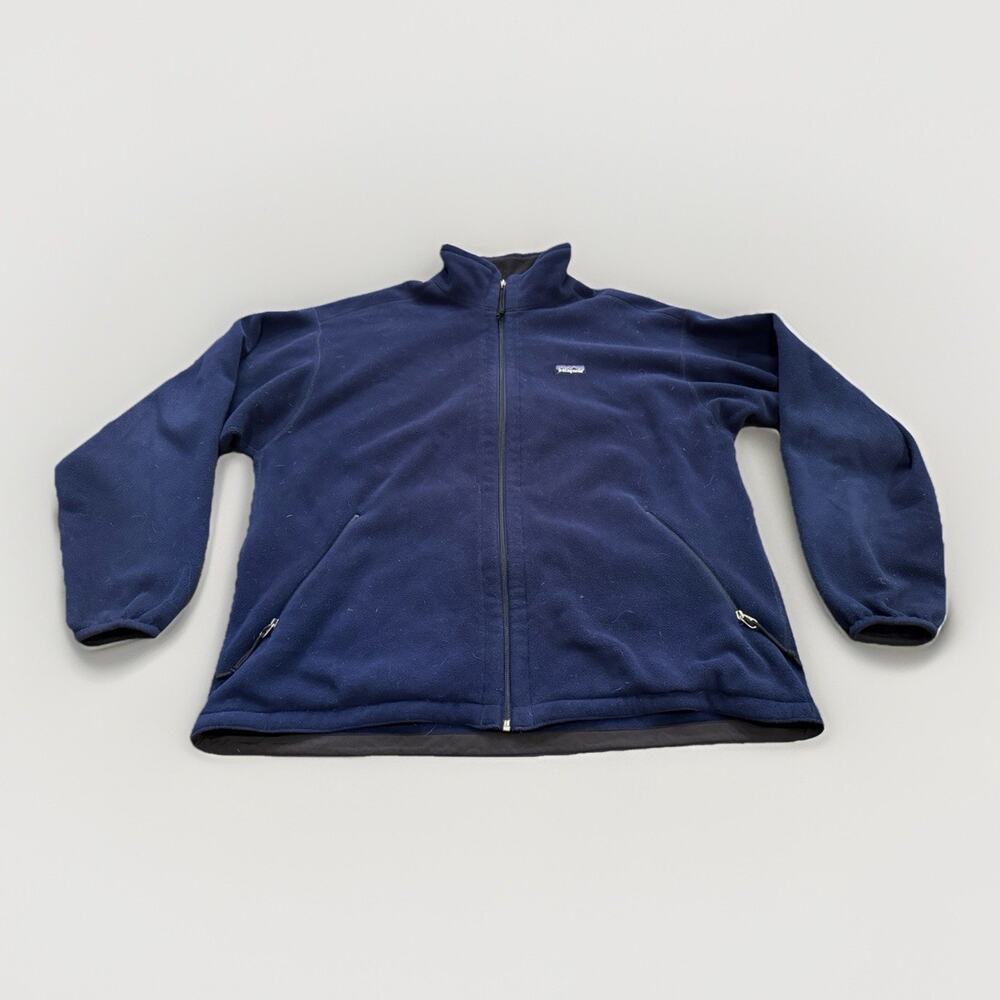 Vintage Patagonia Mens Blue Fleece Full Zip Jacket Size XL Made in USA